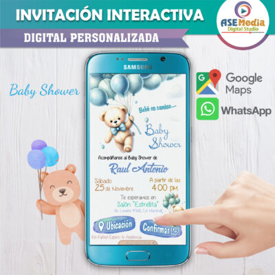Baby Shower Osito y Osita – Invitación Interactiva para WhatsApp