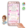 Mi Bautizo, Elefantita Rosa – Invitación Interactiva para WhatsApp