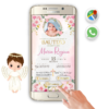 Bautizo Floral niña – Invitación Interactiva para WhatsApp