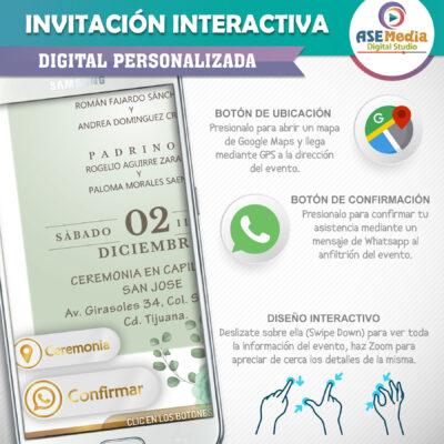 Mi Bautizo Floral – Invitación Interactiva para WhatsApp