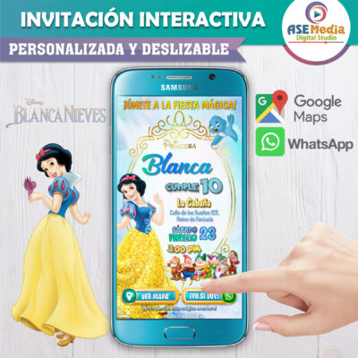 Blanca Nieves – Invitación Interactiva de Cumpleaños para WhatsApp