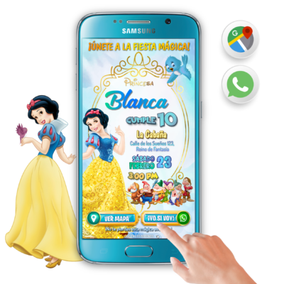 Blanca Nieves – Invitación Interactiva de Cumpleaños para WhatsApp