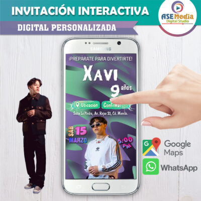 Xavi, Corridos Tumbados – Invitación Interactiva de Cumpleaños para WhatsApp