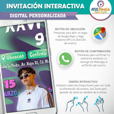 Xavi, Corridos Tumbados – Invitación Interactiva de Cumpleaños para WhatsApp