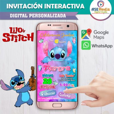 Stitch – Invitación Interactiva de Cumpleaños para WhatsApp