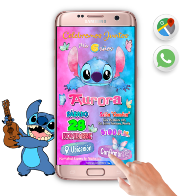 Stitch – Invitación Interactiva de Cumpleaños para WhatsApp