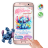 Stitch Watercolor – Invitación Interactiva de Cumpleaños para WhatsApp