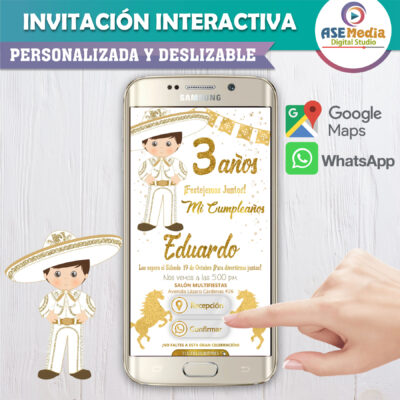 Mi Cumpleaños de Charro Mexicano – Invitación Interactiva de Cumpleaños para WhatsApp