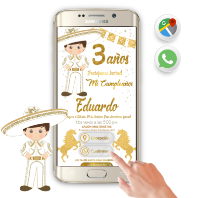 Mi Cumpleaños de Charro Mexicano – Invitación Interactiva de Cumpleaños para WhatsApp