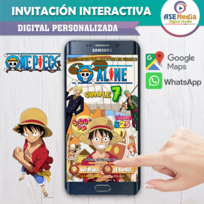 One Piece, Roronoa Zoro – Invitación Interactiva de Cumpleaños para WhatsApp