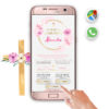 Mi Primera Comunión Rosa – Invitación Interactiva para WhatsApp