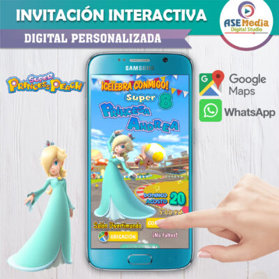 Princesa Rosalina – Invitación Interactiva de Cumpleaños para WhatsApp