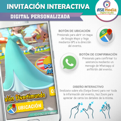 Princesa Rosalina – Invitación Interactiva de Cumpleaños para WhatsApp