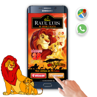 El Rey León – Invitación Interactiva de Cumpleaños para WhatsApp