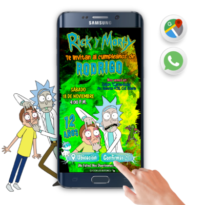 Rick y Morty – Invitación Interactiva de Cumpleaños para WhatsApp