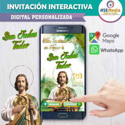 San Judas Tadeo 3D – Invitación Interactiva para WhatsApp