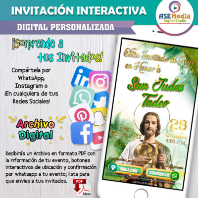 San Judas Tadeo 3D – Invitación Interactiva para WhatsApp