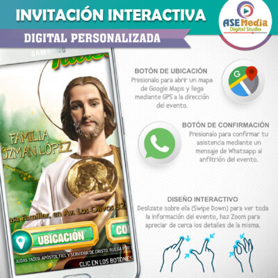 San Judas Tadeo 3D – Invitación Interactiva para WhatsApp