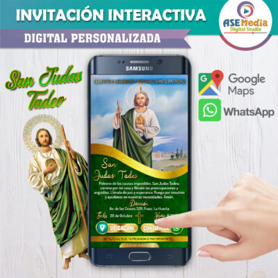 San Judas Tadeo, Santo Patrono – Invitación Interactiva para WhatsApp
