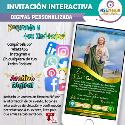 San Judas Tadeo, Santo Patrono – Invitación Interactiva para WhatsApp