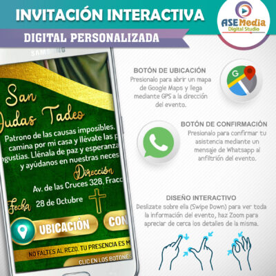 San Judas Tadeo, Santo Patrono – Invitación Interactiva para WhatsApp
