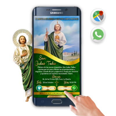San Judas Tadeo, Santo Patrono – Invitación Interactiva para WhatsApp