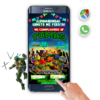 Las Tortugas Ninja – Invitación Interactiva de Cumpleaños para WhatsApp