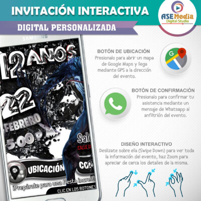 Venom – Invitación Interactiva de Cumpleaños para WhatsApp