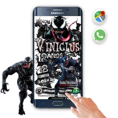 Venom – Invitación Interactiva de Cumpleaños para WhatsApp