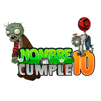 Plantas vs Zombies 02 Logo Personalizado con Nombre