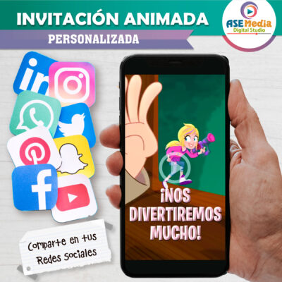 Neon Party – Video Invitación Animada de Cumpleaños para WhatsApp