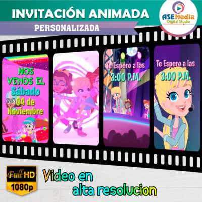 Neon Party – Video Invitación Animada de Cumpleaños para WhatsApp