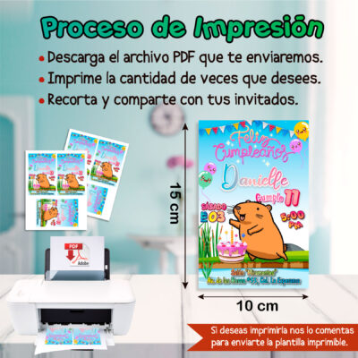 Capybara – Invitación Digital de Cumpleaños