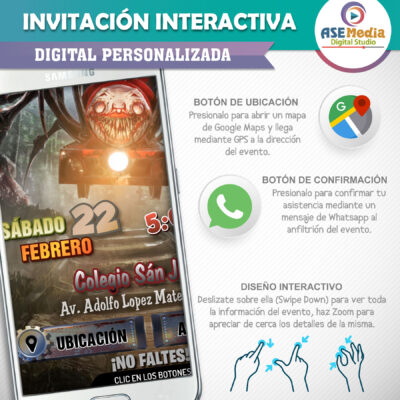 Choo Choo Charles – Invitación Interactiva de Cumpleaños para WhatsApp
