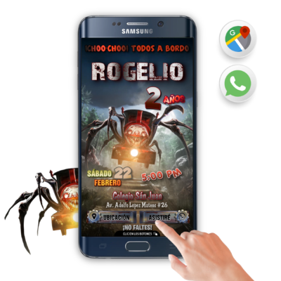 Choo Choo Charles – Invitación Interactiva de Cumpleaños para WhatsApp