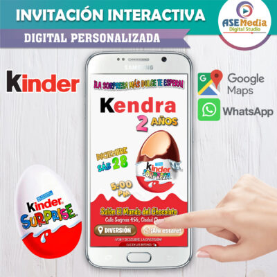 Huevo Kinder Sorpresa – Invitación Interactiva de Cumpleaños para WhatsApp