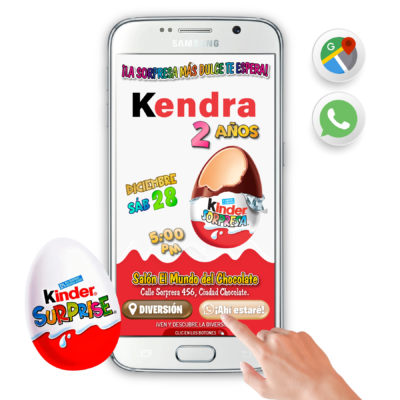 Huevo Kinder Sorpresa – Invitación Interactiva de Cumpleaños para WhatsApp