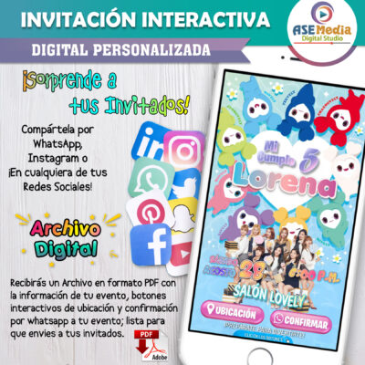 Twice y Lovelys – Invitación Interactiva de Cumpleaños para WhatsApp