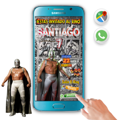 El Santo, Lucha Libre – Invitación Interactiva de Cumpleaños para WhatsApp