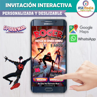 SpiderMan a Través del Spider Verso – Invitación Interactiva de Cumpleaños para WhatsApp