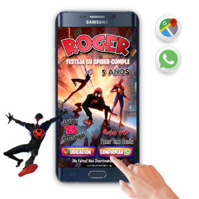 SpiderMan a Través del Spider Verso – Invitación Interactiva de Cumpleaños para WhatsApp