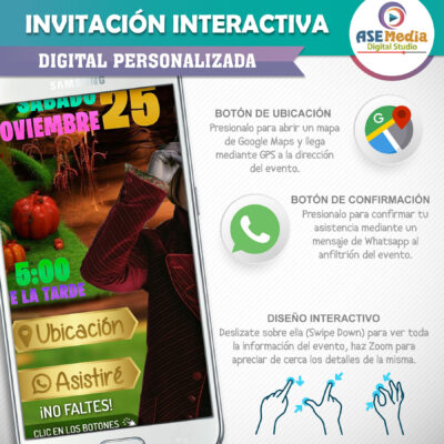 Willy Wonka y La Fabrica de Chocolates – Invitación Interactiva de Cumpleaños para WhatsApp