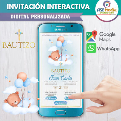 Bautizo Osita – Invitación Interactiva para WhatsApp