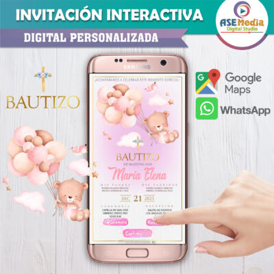 Bautizo Osita – Invitación Interactiva para WhatsApp