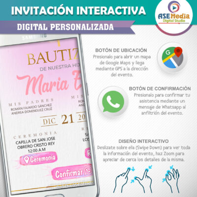 Bautizo Osita – Invitación Interactiva para WhatsApp