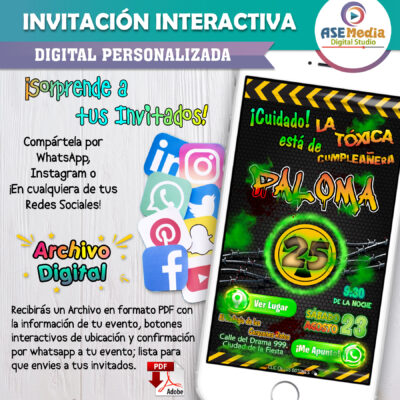 La Tóxica Cumpleañera – Invitación Interactiva de Cumpleaños para WhatsApp