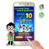 Los Jóvenes Titanes en Acción – Invitación Interactiva de Cumpleaños para WhatsApp