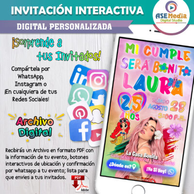 Karol G, Mañana Será Bonito – Invitación Interactiva de Cumpleaños para WhatsApp