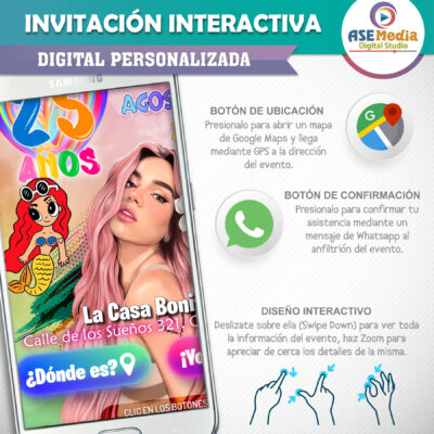 Karol G, Mañana Será Bonito – Invitación Interactiva de Cumpleaños para WhatsApp