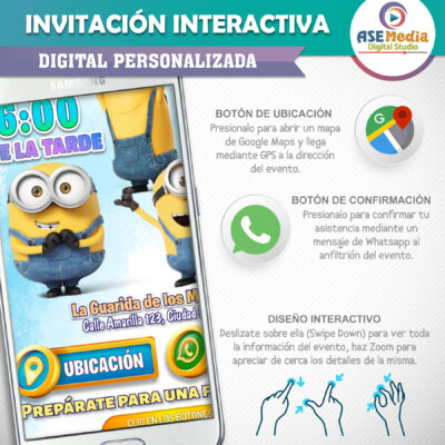 Minions Bob – Invitación Interactiva de Cumpleaños para WhatsApp